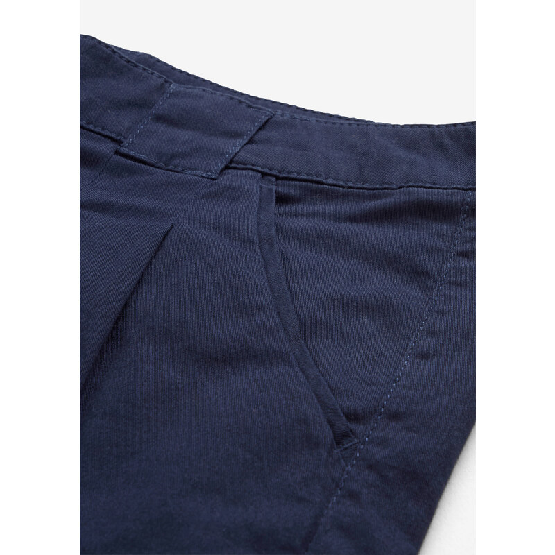 bonprix Strečové chino kalhoty Modrá