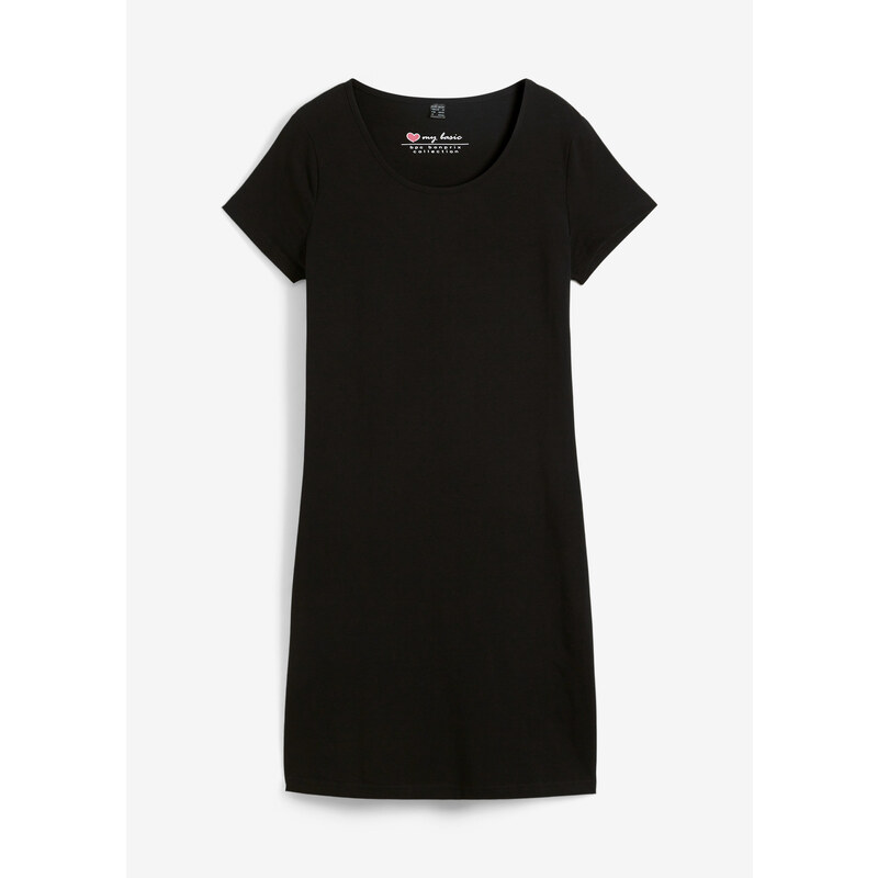 bonprix Strečové šaty Černá