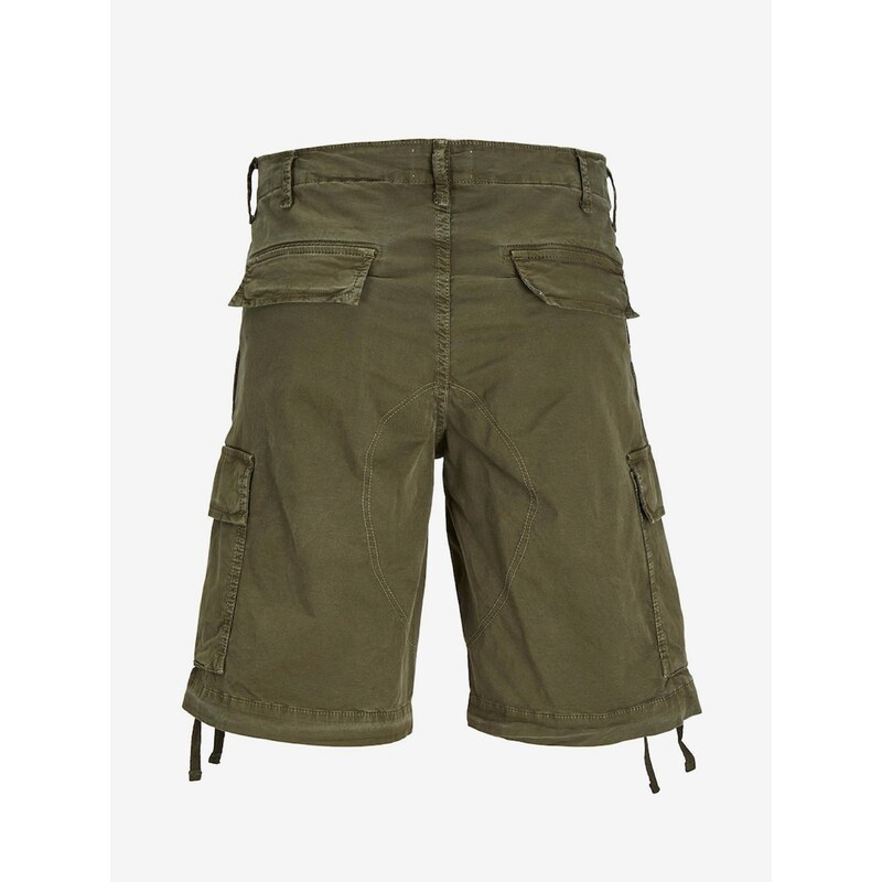 Khaki pánské cargo kraťasy Jack & Jones Cole - Pánské