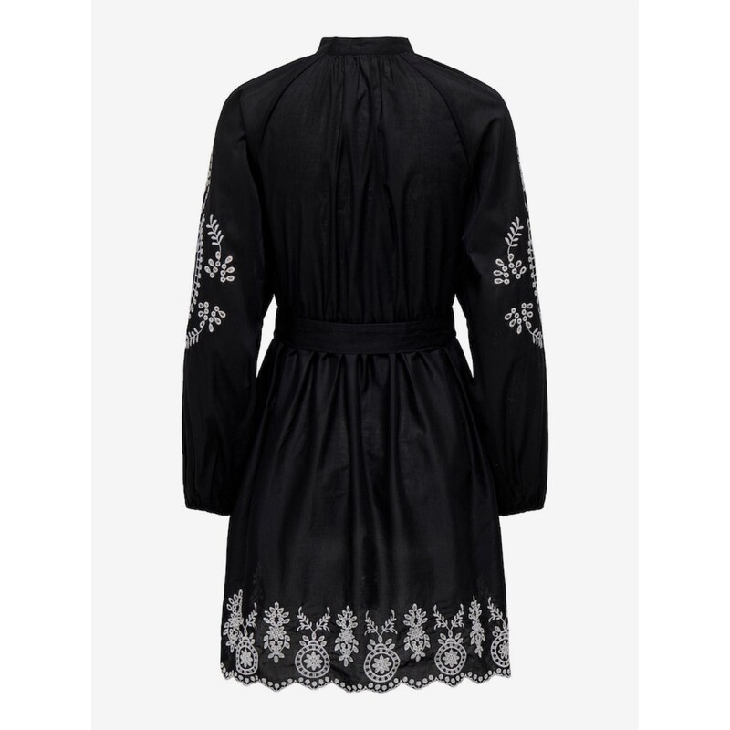 Černé dámské košilové šaty s výšivkou ONLY Flo - Dámské