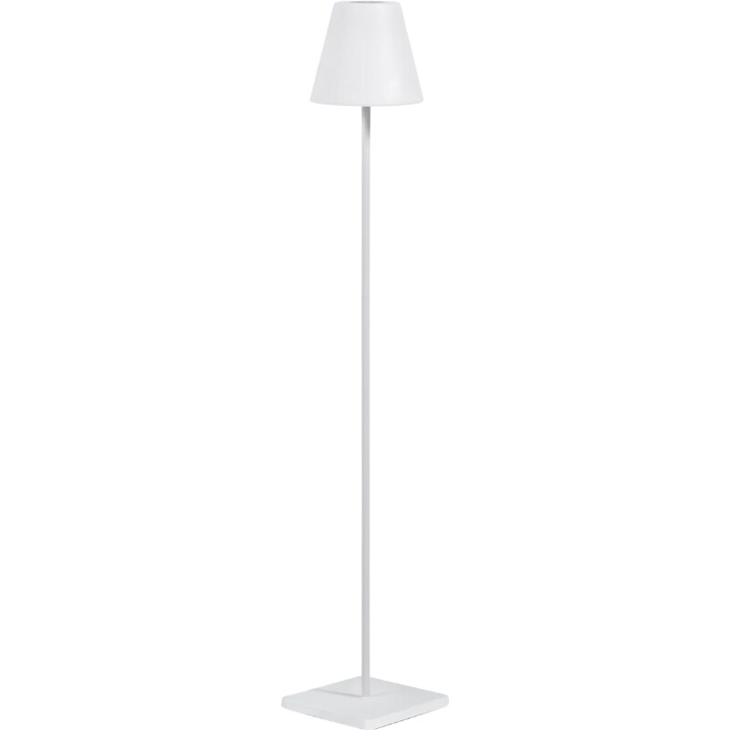 Bílá plastová solární stojací LED lampa Kave Home Amaray 120 cm