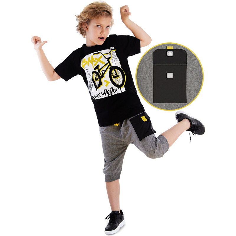 mshb&g Boy Cycling T-shirt Capri Shorts Set