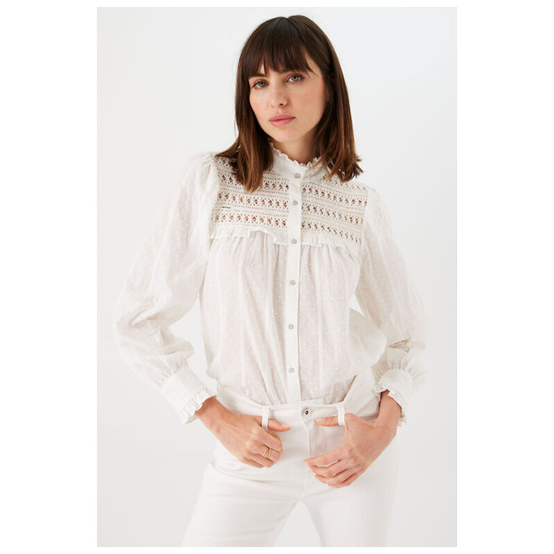 Dámská halenka GARCIA O40032 53 ladies shirt ls 53 off white