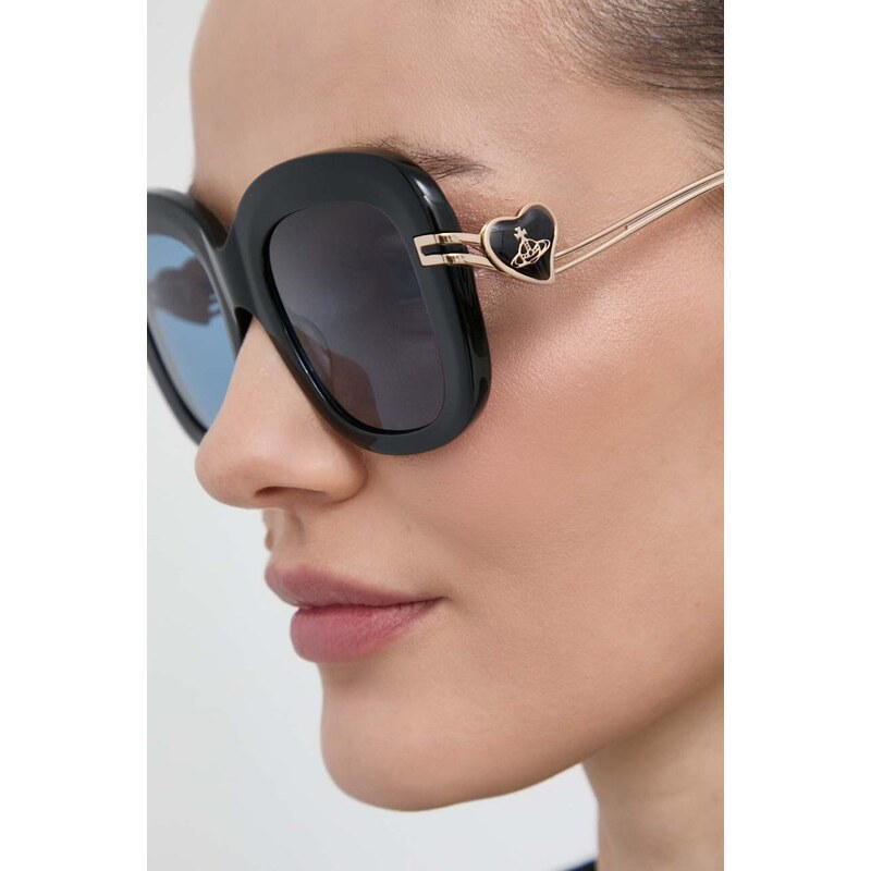 Sluneční brýle Vivienne Westwood dámské, černá barva, VW506100150