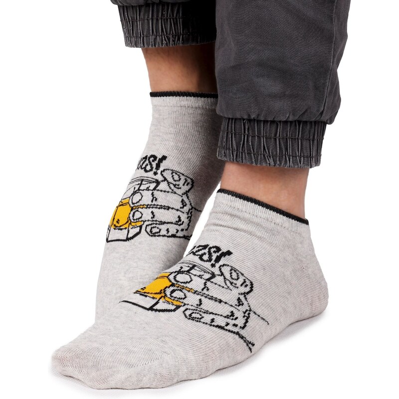 Yoclub Man's Ankle Funny Cotton Socks Pattern 2 Colours