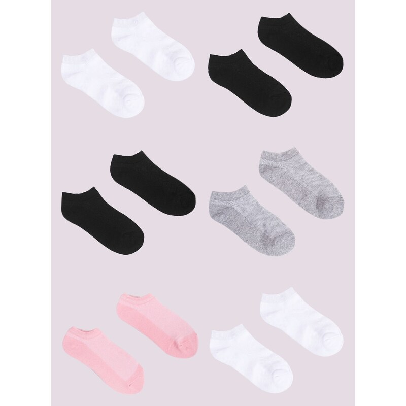 Yoclub Kids's Ankle Thin Socks Basic Colours 6-Pack P2