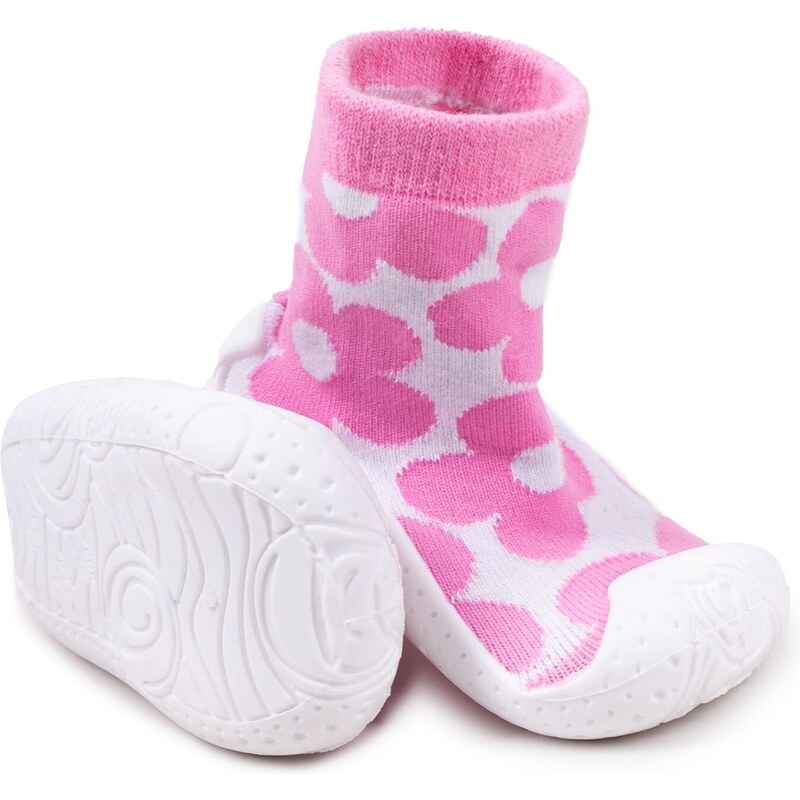 Yoclub Kids's Baby Girls' Anti-Skid Socks With Rubber Sole P3