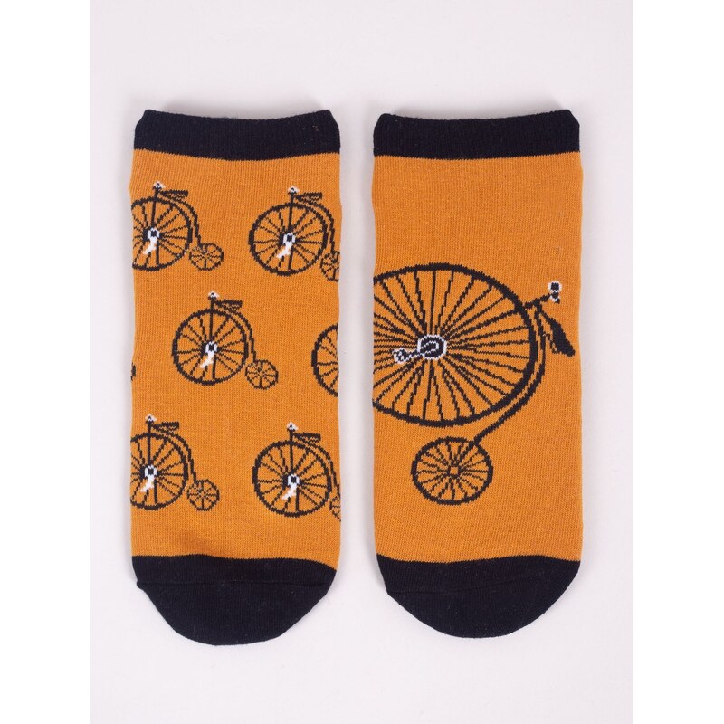 Yoclub Man's Ankle Funny Cotton Socks Patterns Colours