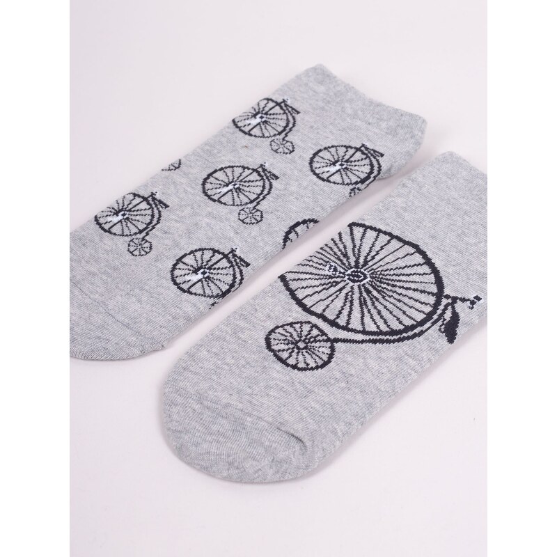 Yoclub Man's Ankle Funny Cotton Socks Pattern 1 Colours