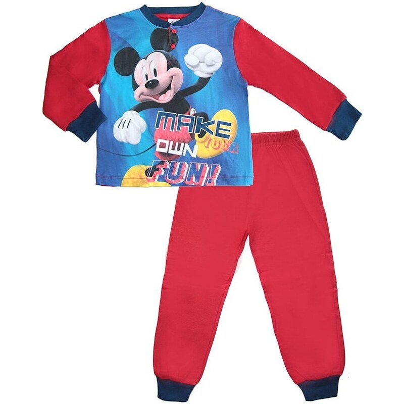 PAW PATROL červené chlapecké pyžamo mickey mouse