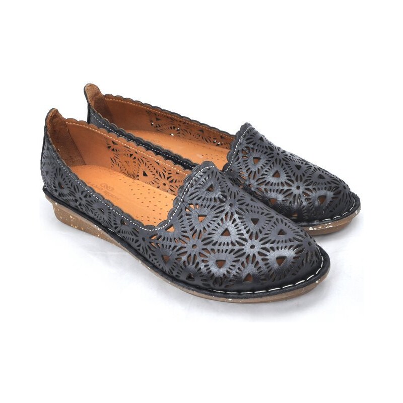 Perforované mokasíny Iberius 106-144-1 modrá 91104600