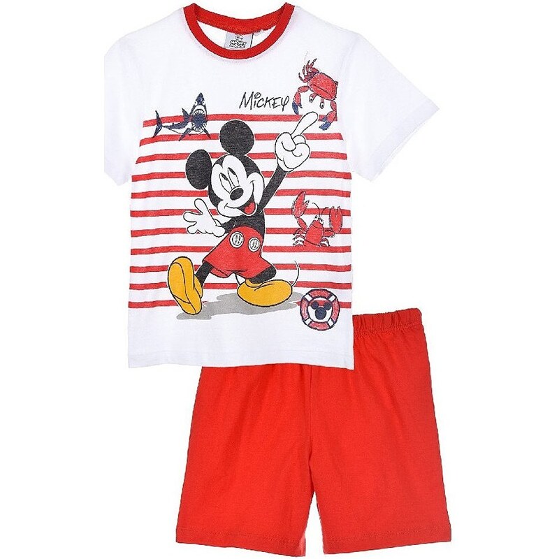 Disney Mickey mouse červeno-bílé chlapecké pyžamo