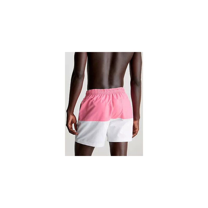 Pánské plavky Tkaný spodní díl MEDIUM DRAWSTRING-BLOCK KM0KM00994TFZ - Calvin Klein