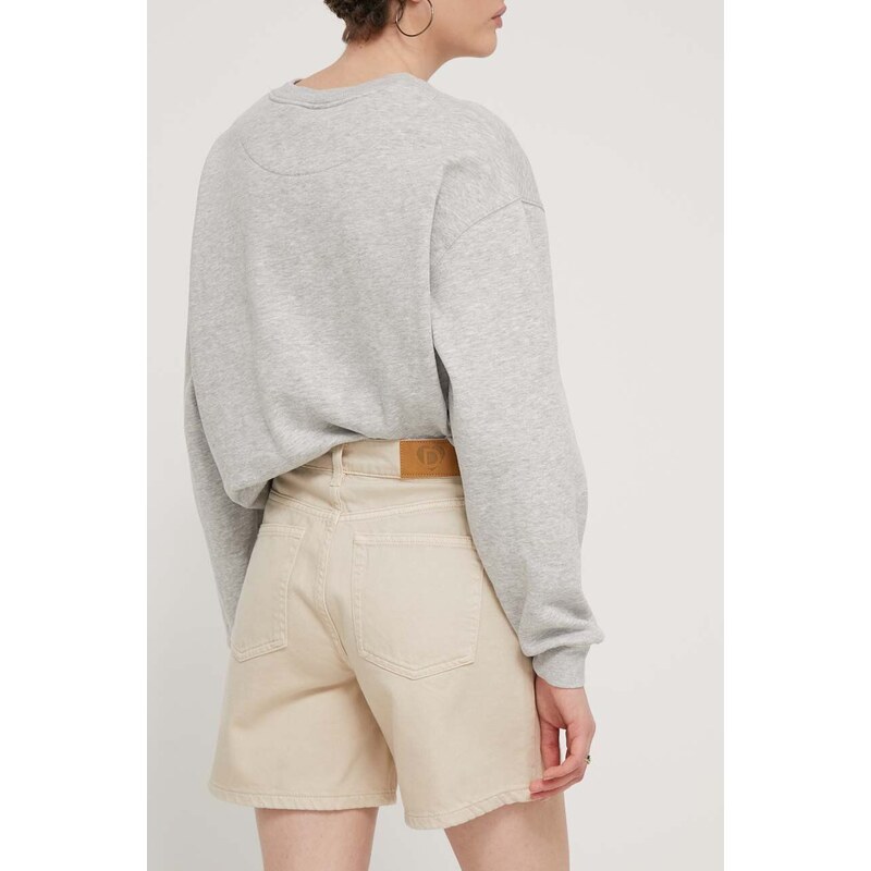 Bavlněné šortky Desigual SURY béžová barva, hladké, high waist, 24SWDD54