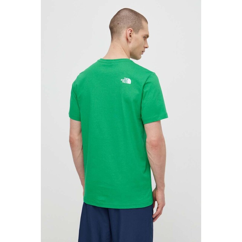 Bavlněné tričko The North Face M Berkeley California S/S Tee zelená barva, s potiskem, NF0A87U5PO81