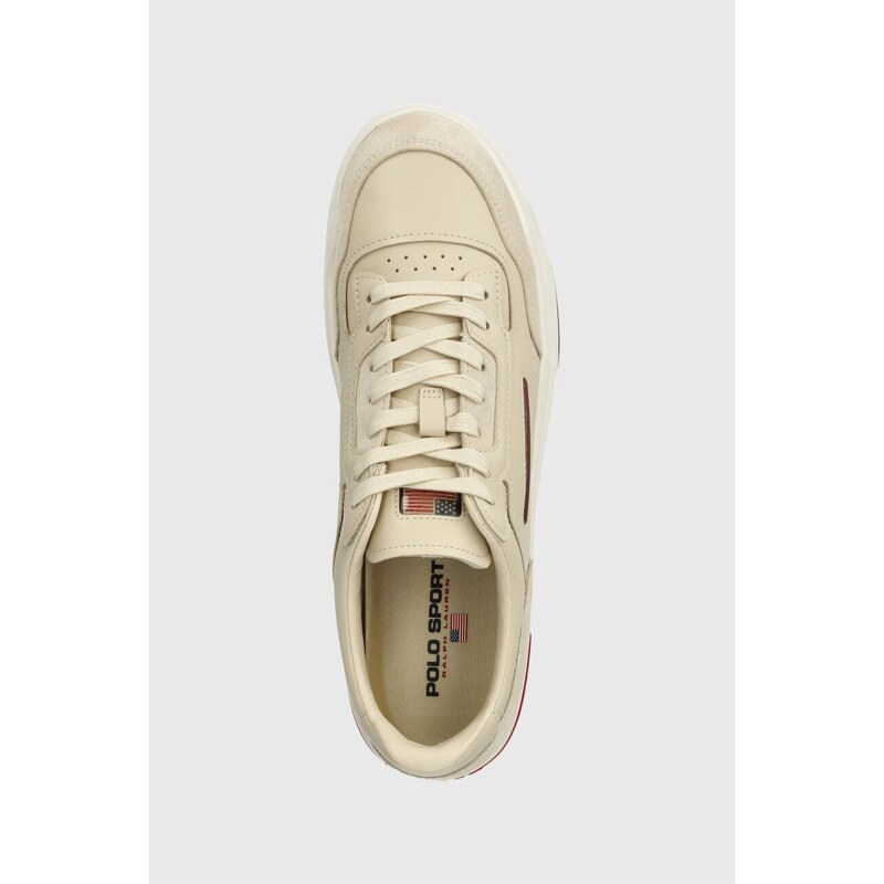 Kožené sneakers boty Polo Ralph Lauren Ps 300 béžová barva, 809931903001