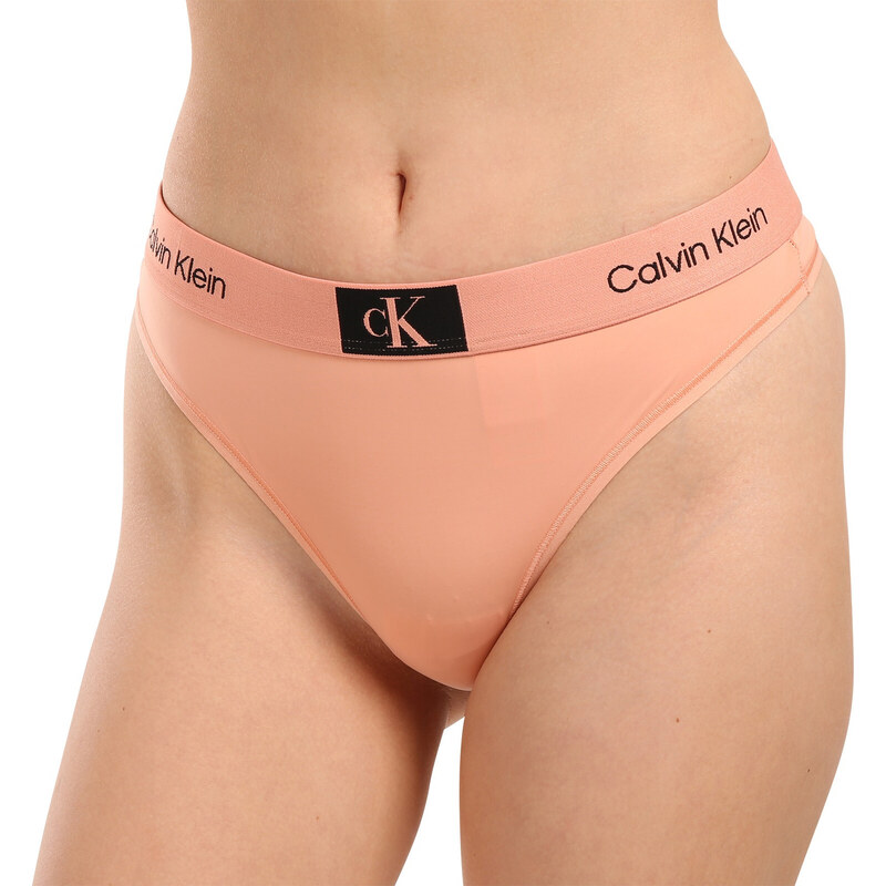 Dámská tanga Calvin Klein růžová (QF7248E-LN3)