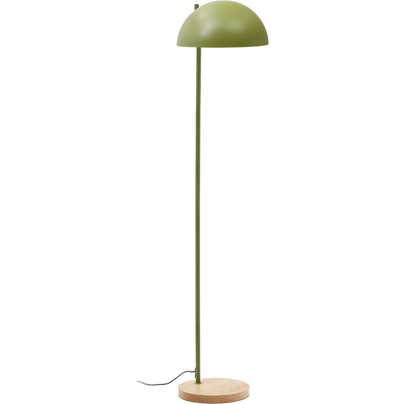 Zelená kovová stojací lampa Kave Home Catlar 150 cm