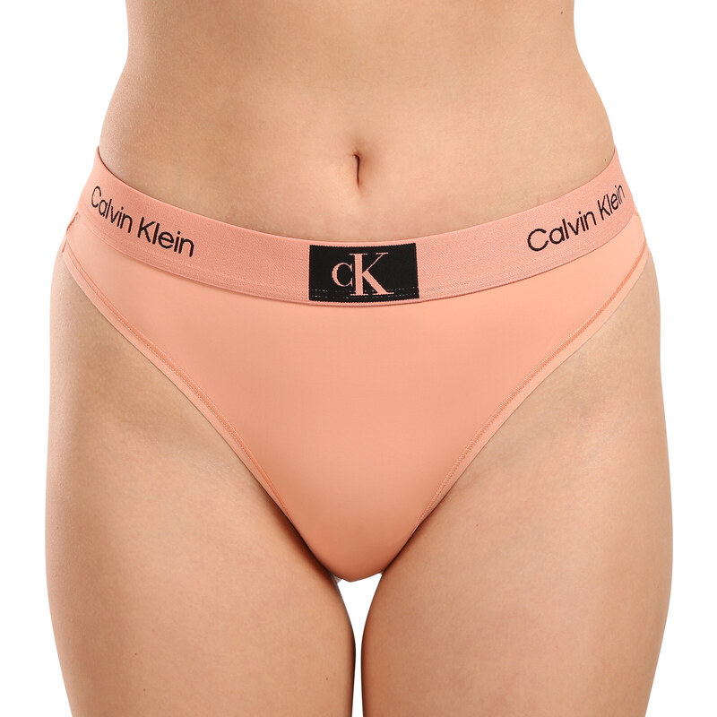 Dámská tanga Calvin Klein růžová (QF7248E-LN3)