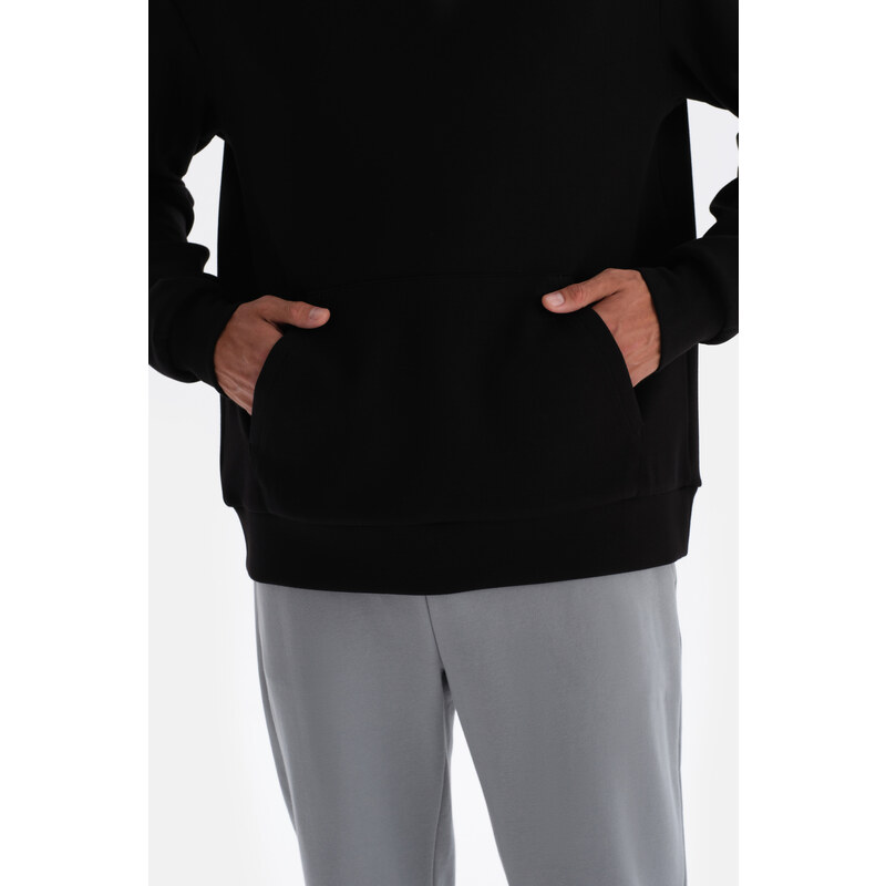 Dagi Black Hooded Long Sleeve Sweatshirt