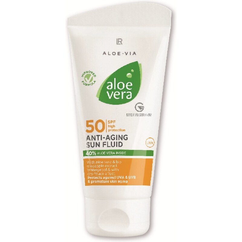 LR health & beauty Ochranný fluid s anti-age účinkem Aloe Vera Sun SPF 50 (Anti-aging Sun Fluid) 50 ml