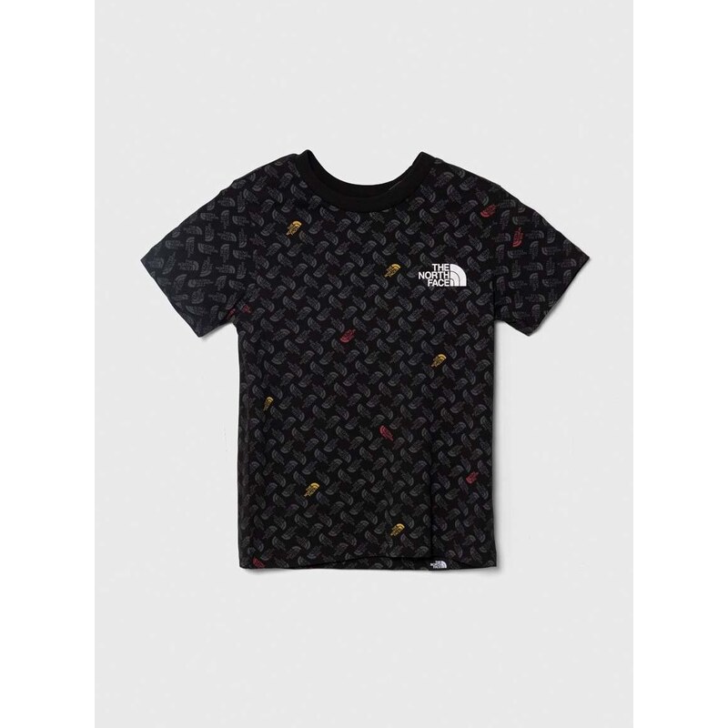 Dětské tričko The North Face SIMPLE DOME TEE PRINT černá barva