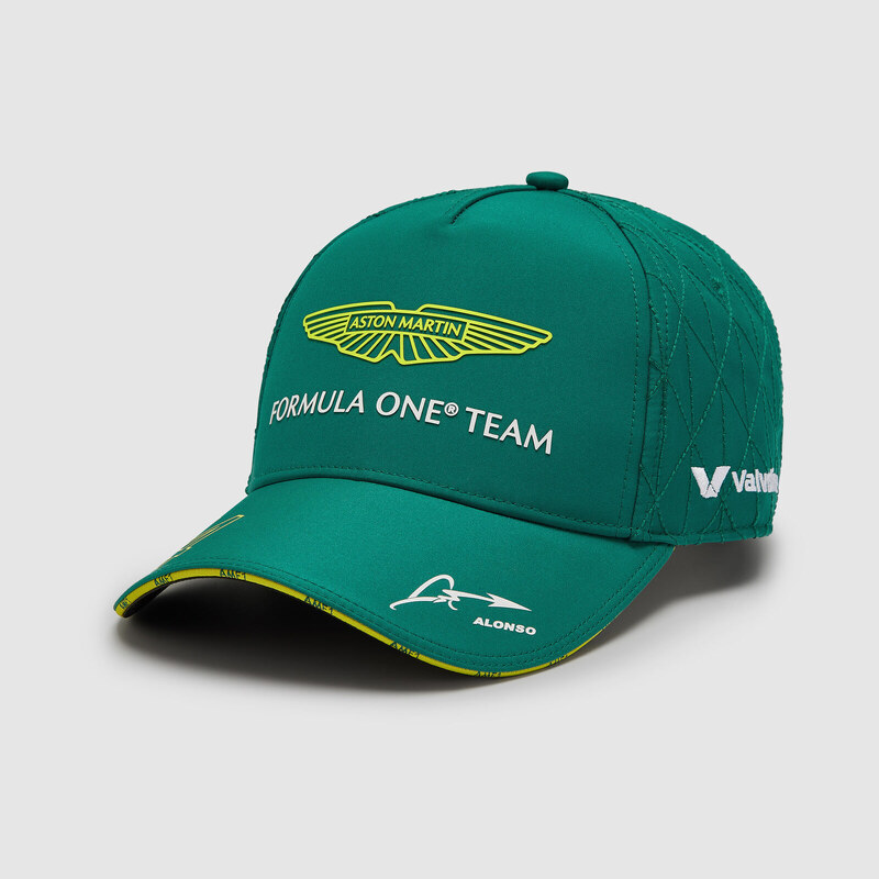 F1 official merchandise Dětská týmová kšiltovka Fernando Alonso - Aston Martin F1 Team 2024 zelená
