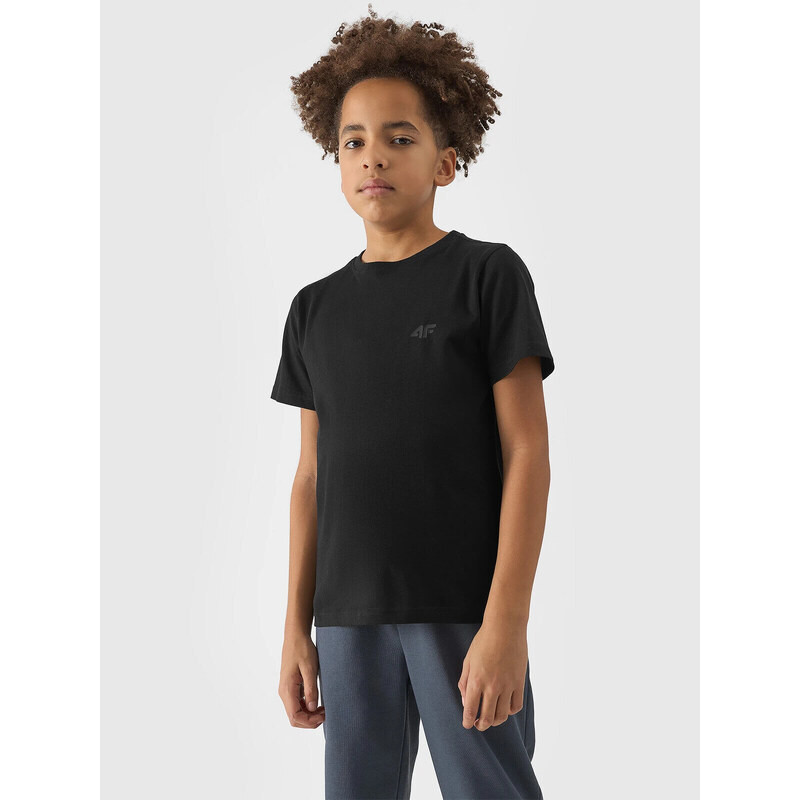 Chlapecké hladké tričko 4F - černé