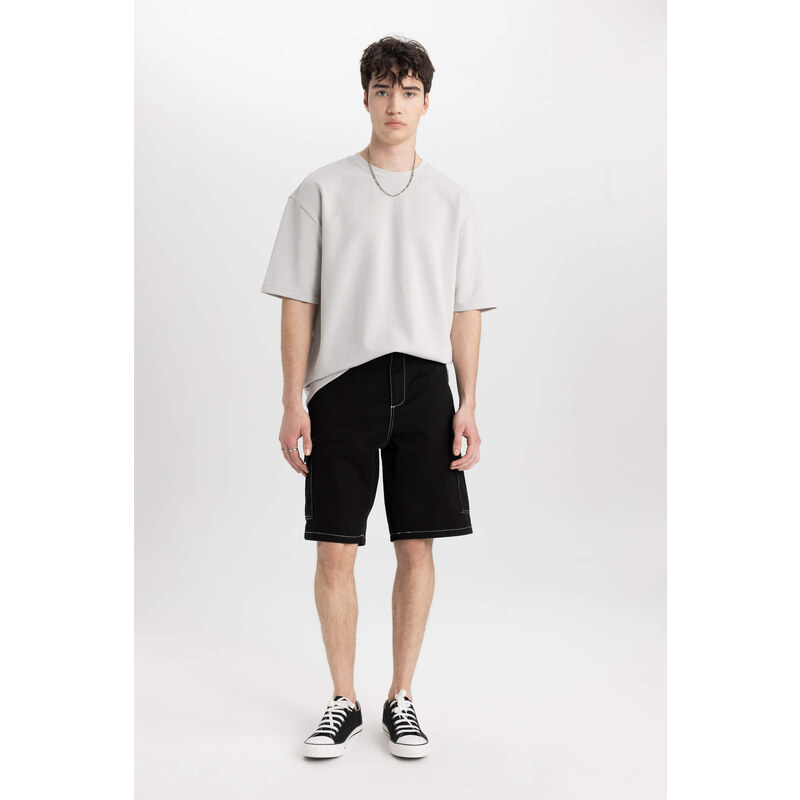 DEFACTO Oversize Fit Crew Neck Basic Heavy Fabric T-Shirt