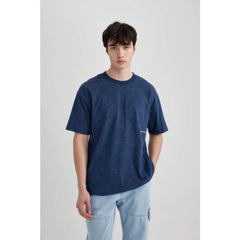 DEFACTO Boxy Fit Crew Neck Printed T-Shirt