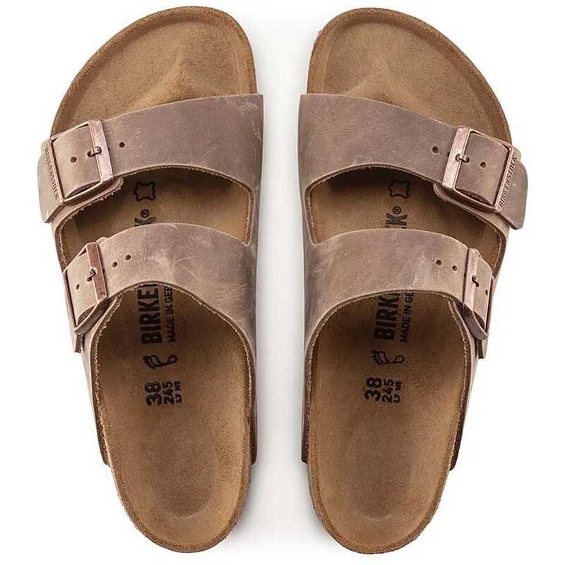 Kožené pantofle Birkenstock Arizona 352203-tabc.brn