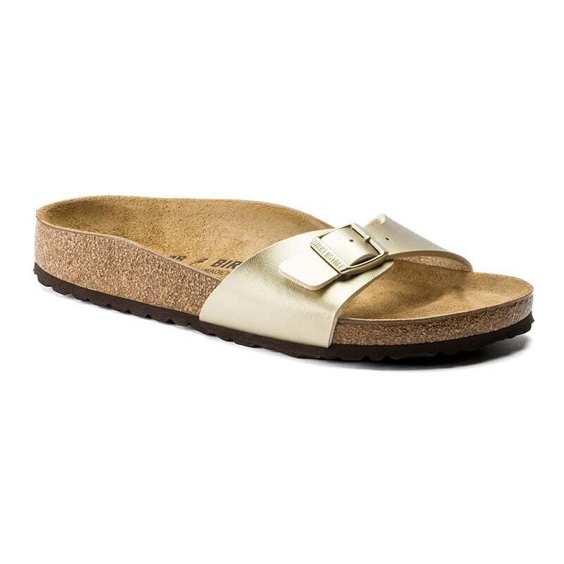 Pantofle Birkenstock Madrid dámské, zlatá barva, 1016107-Gold