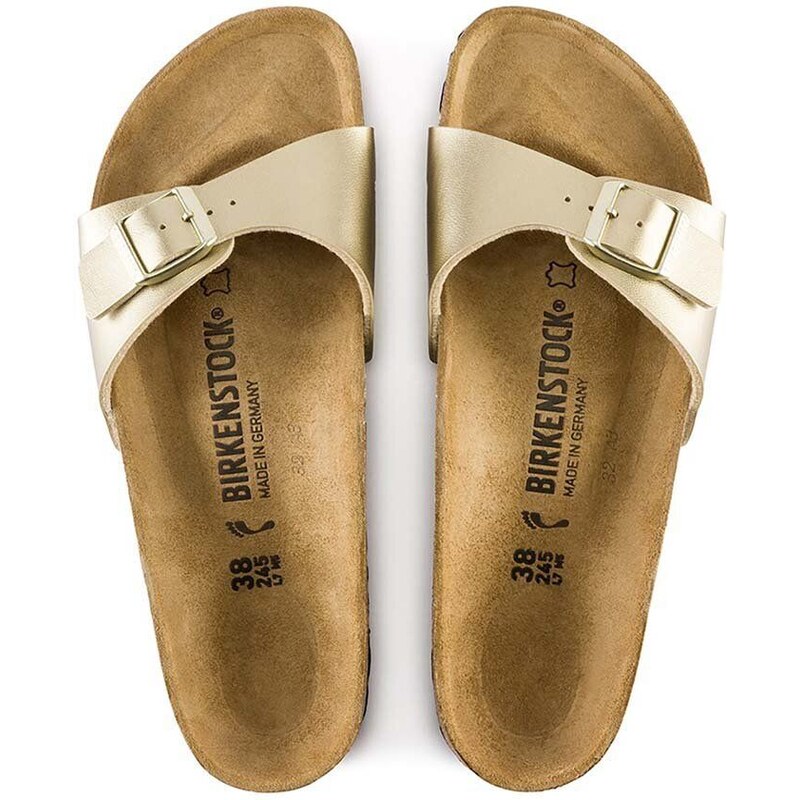 Pantofle Birkenstock Madrid dámské, zlatá barva, 1016107-Gold