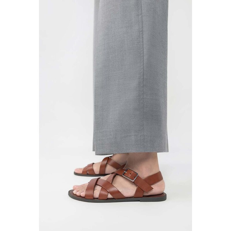 Kožené sandály Vagabond Shoemakers TIA 2.0 dámské, hnědá barva, 5531-201-27