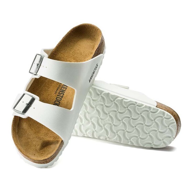 Pantofle Birkenstock Arizona pánské, bílá barva, 552681