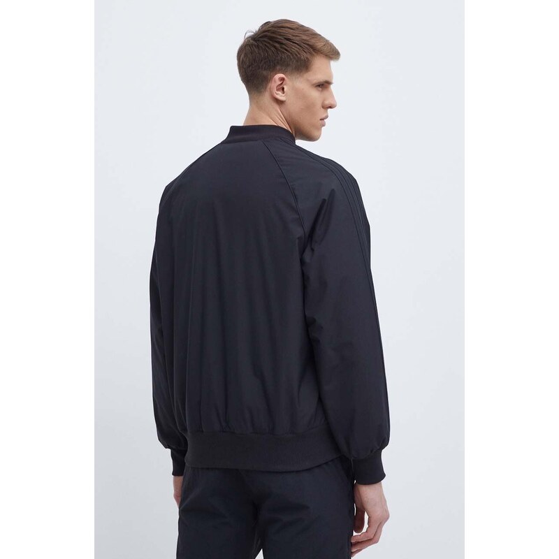 Bomber bunda adidas Originals černá barva, přechodná, IS5385