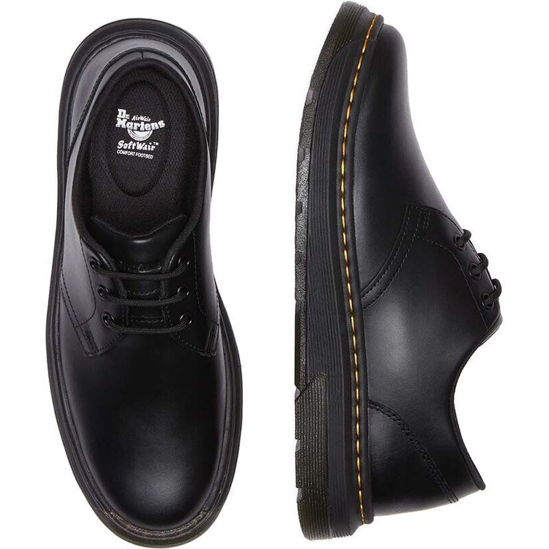 Kožené polobotky Dr. Martens Crewson Lo pánské, černá barva, DM31669001