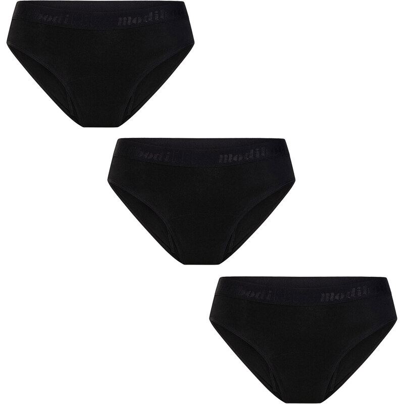 3PACK Menstruační kalhotky Modibodi Teen Hipster Bikini Moderate-Heavy (MODI5001)