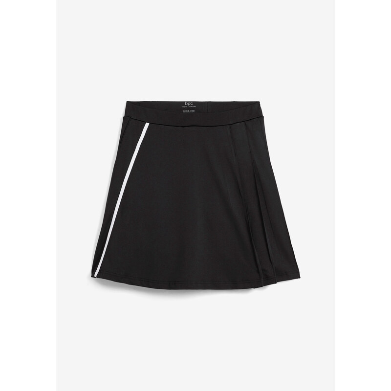 bonprix Sportovní sukně s integrovanými šortkami Černá