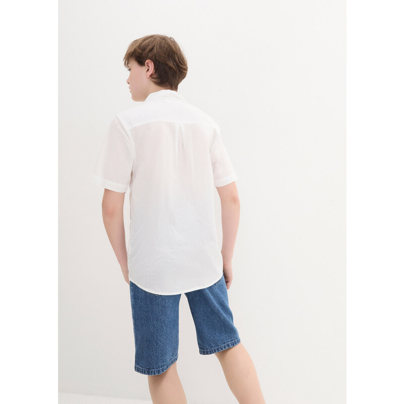 bonprix Chlapecká košile s krátkým rukávem Bílá