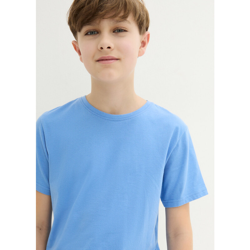 bonprix Tričko z organické bavlny, pro chlapce (3 ks v balení) Modrá