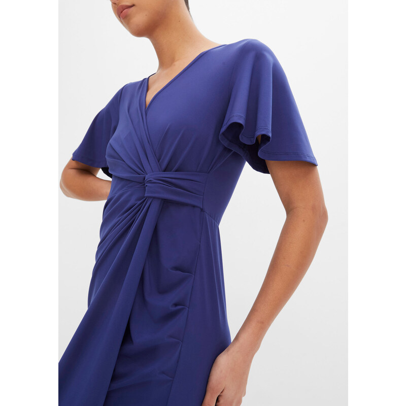 bonprix Šaty s uzlovým detailem Modrá