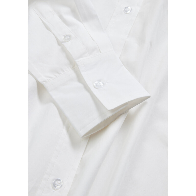 bonprix Oversized košile s knoflíkovou lištou Bílá