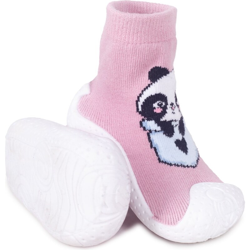 Yoclub Kids's Baby Girls' Anti-Skid Socks With Rubber Sole P2