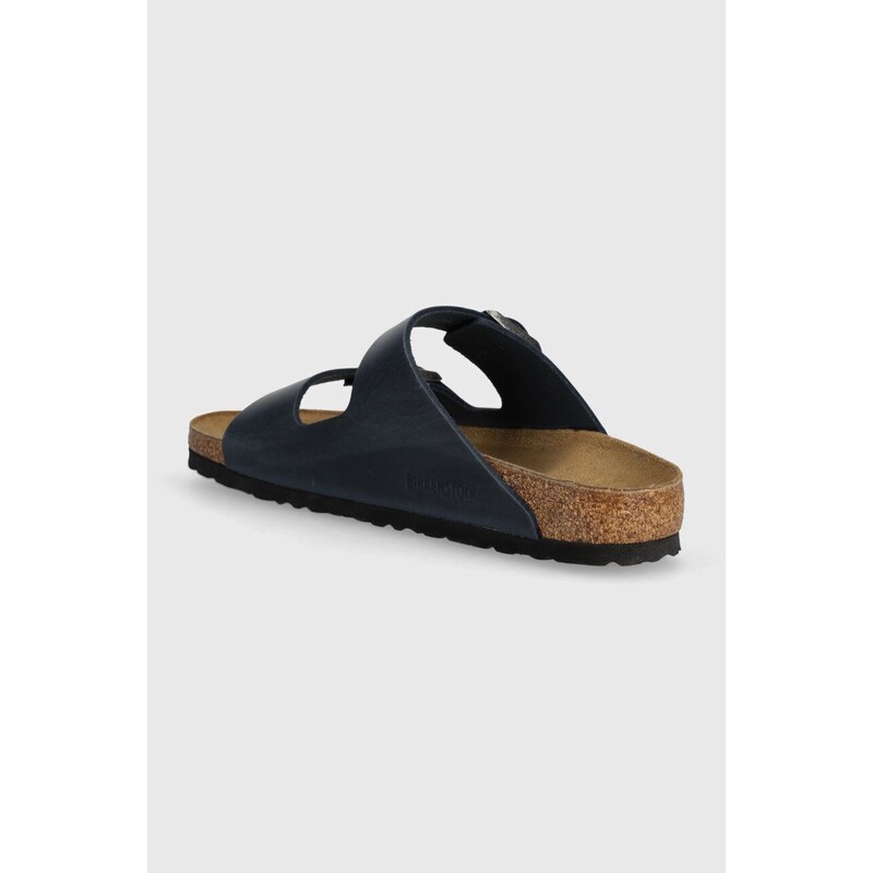 Kožené pantofle Birkenstock Arizona dámské, tmavomodrá barva, 1027072