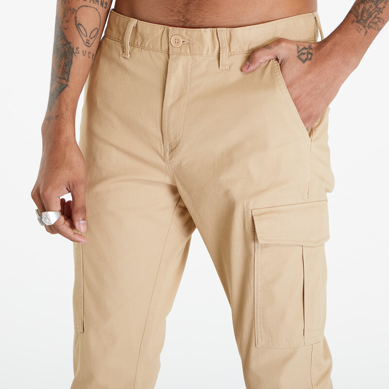 Tommy Hilfiger Pánské cargo pants Tommy Jeans Austin Lightweight Cargo Pants Tawny Sand