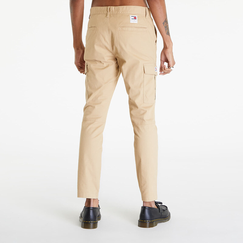 Tommy Hilfiger Pánské cargo pants Tommy Jeans Austin Lightweight Cargo Pants Tawny Sand