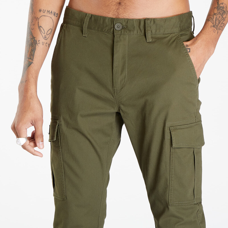 Tommy Hilfiger Pánské cargo pants Tommy Jeans Austin Lightweight Cargo Pants Drab Olive Green