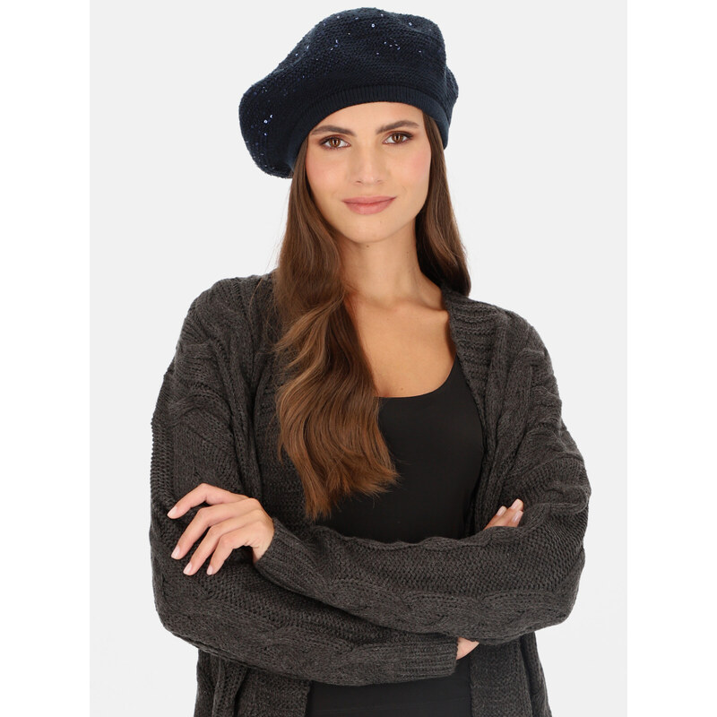 L`AF Woman's Beret Piwonia Navy Blue