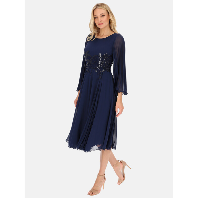 L`AF Woman's Dress Sharon Navy Blue